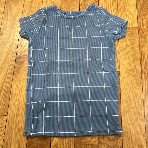 Lil Legs Analogie blue ribbed shorts set 2 pc short sleeved tee & shorts 3T - Picture 4 of 6